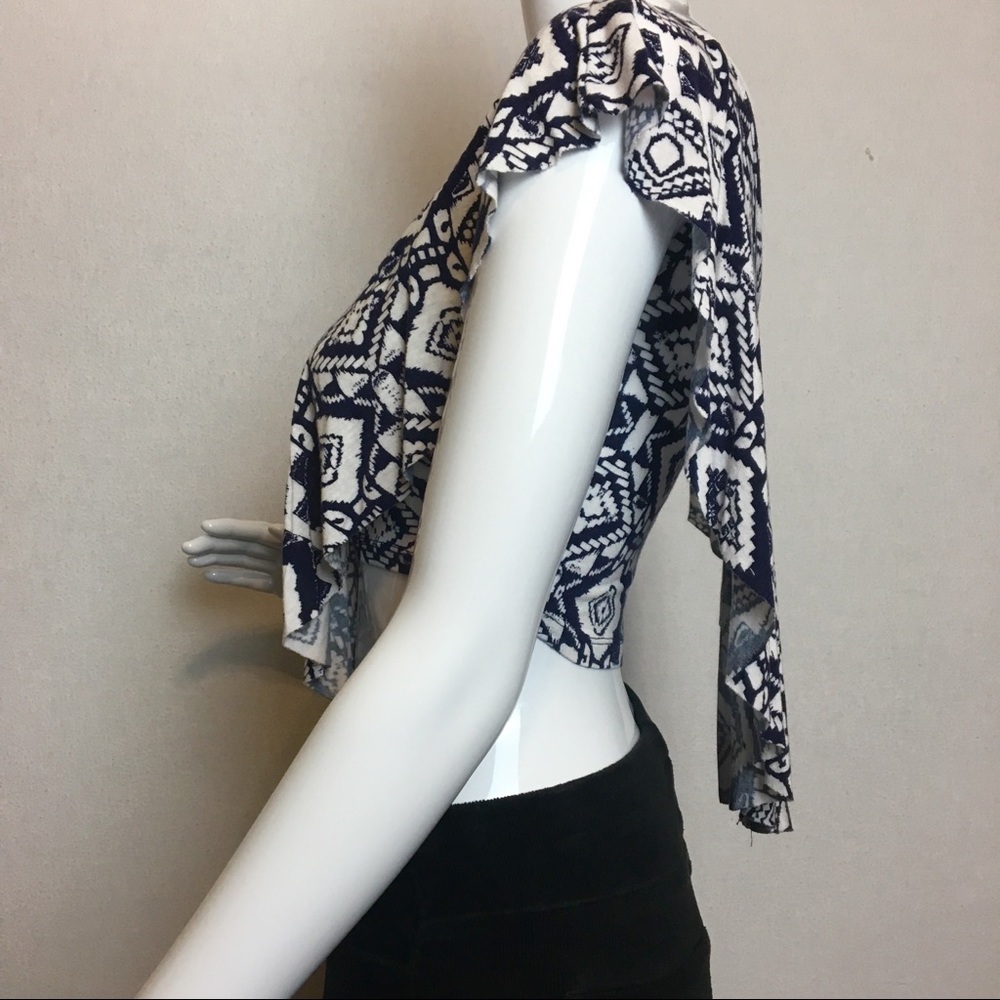 Navy & White Crop Top - Picture 2 of 8